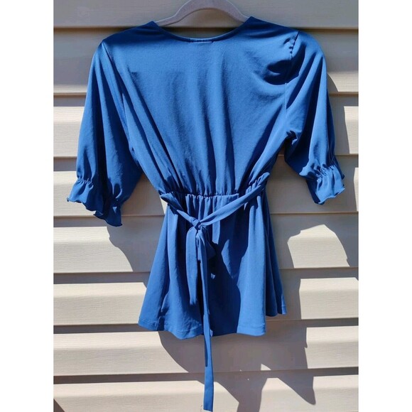 Oh Baby By Motherhood Womens Maternity Blouse Top Size Medium M Torquoise Aqua - Picture 3 of 10